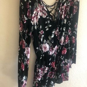 Floral Long Sleeve Romper